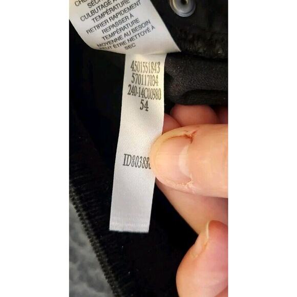 Chico's Corduroy Pants Womens Sz 2 US L Black Straight Leg Stretch Fine Wale - Picture 9 of 9